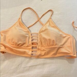 Peach Strappy Bikini Top